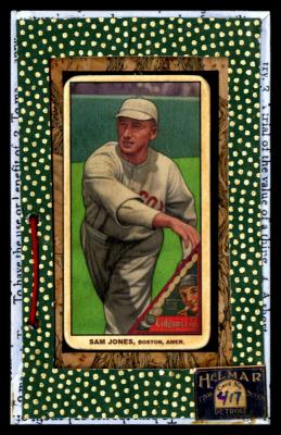 Picture, Helmar Brewing, T206-Helmar Card # 417, Sam Jones, Throwing follow through, Boston Red Sox